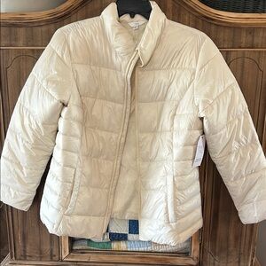 Time and Tru Cream Puffer Jacket